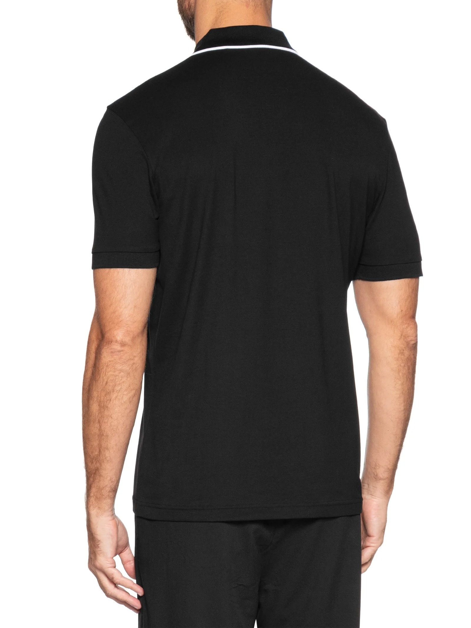 Polo Masculina Crew Neck TS-Logo Slim fit  Preto Boss