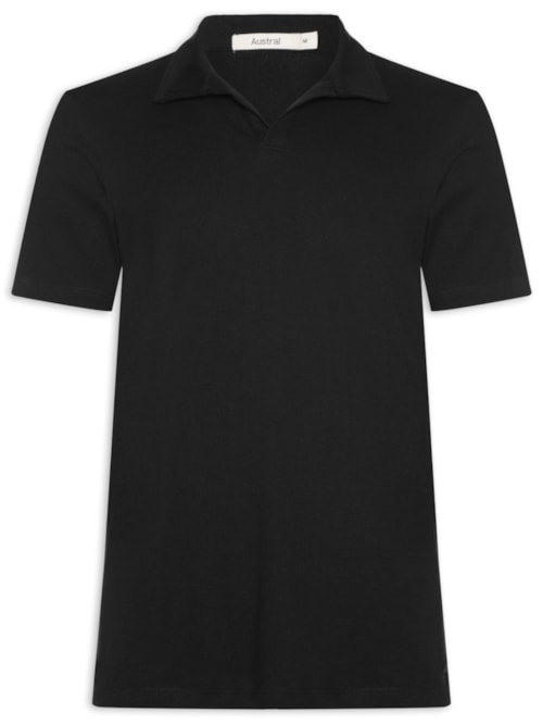 Polo Masculina Cusco - Preto