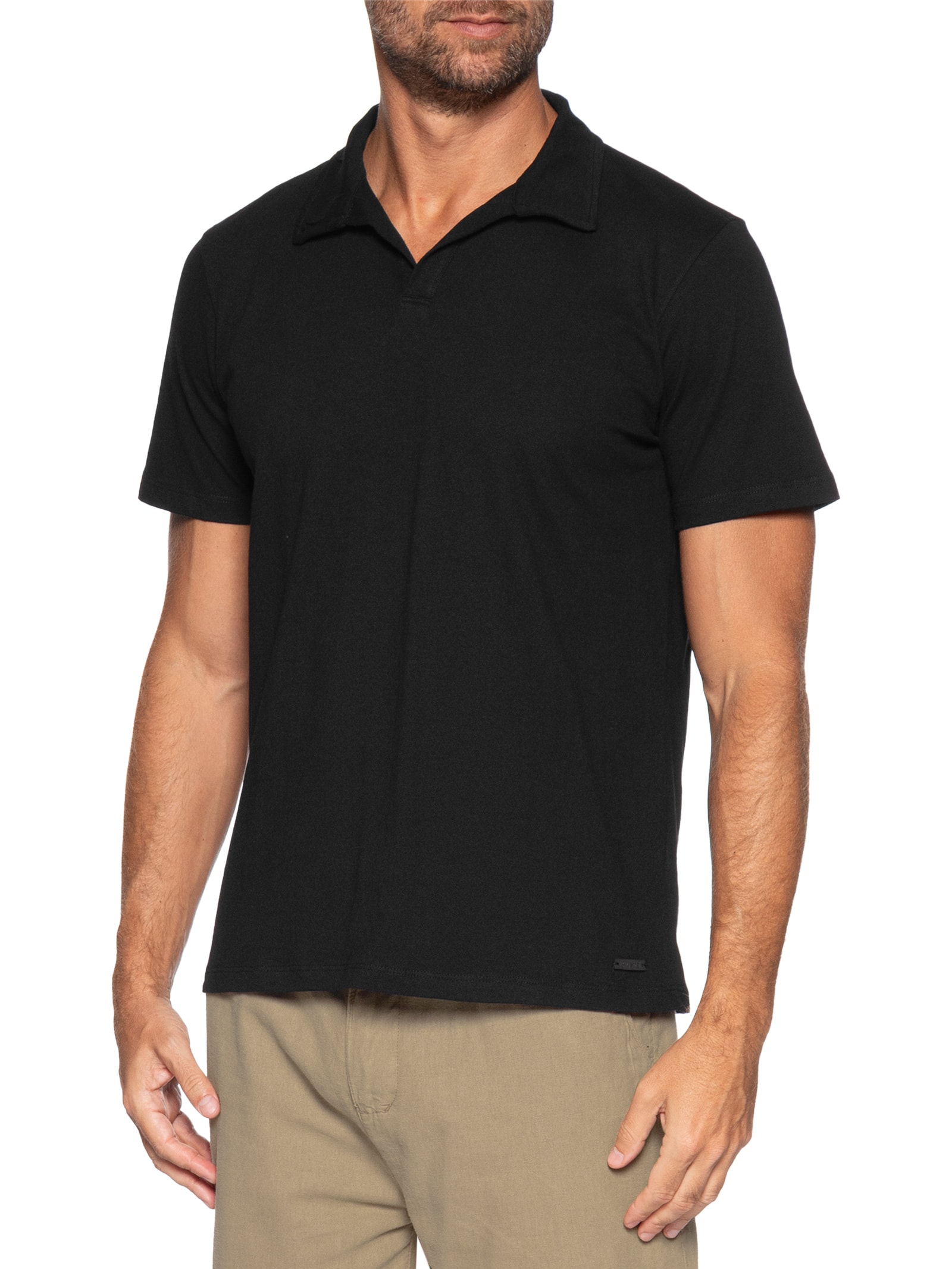 Polo Masculina Cusco Preto Austral