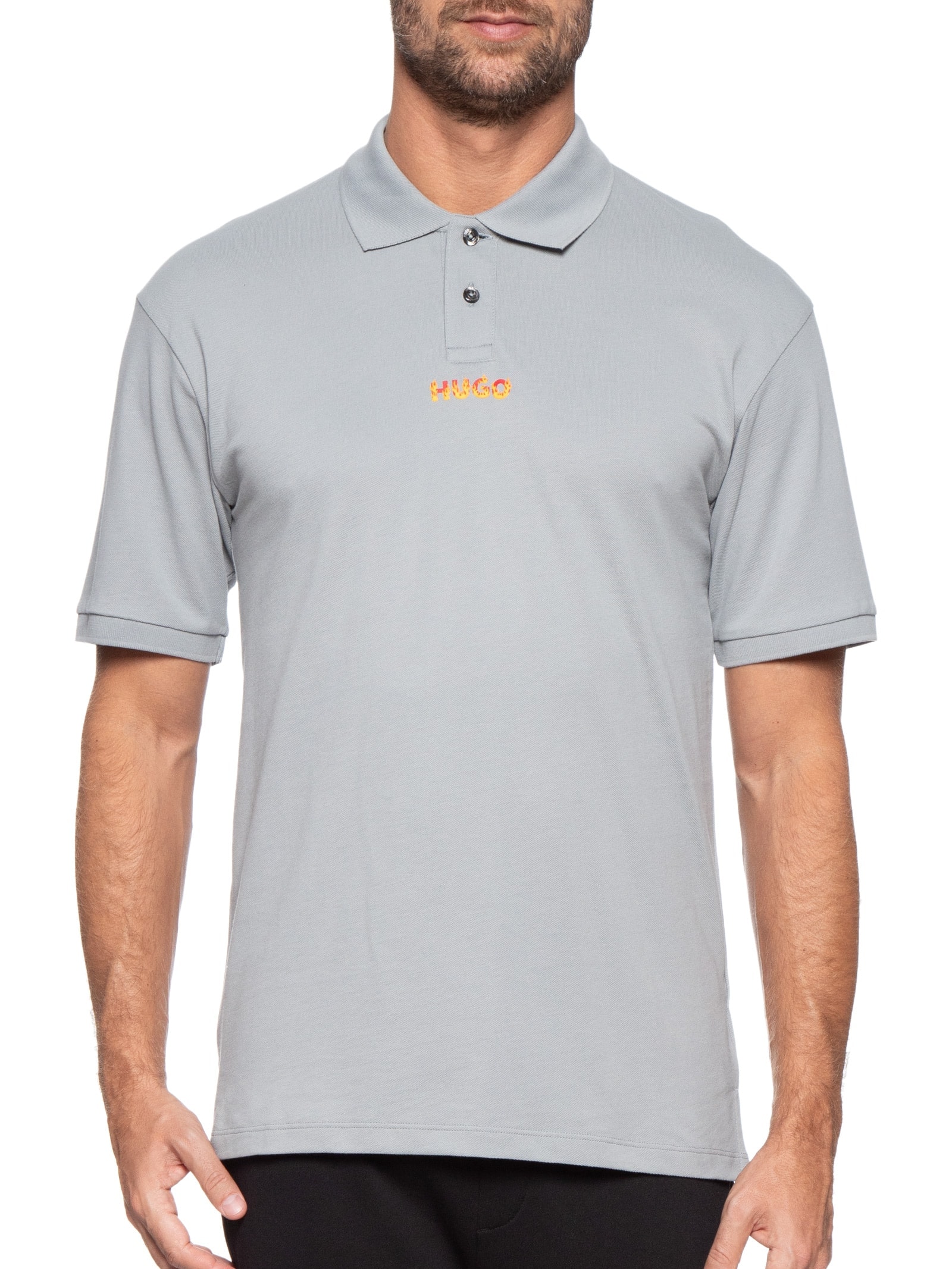 Polo Masculina Dalio 10253147 01 Cinza Hugo