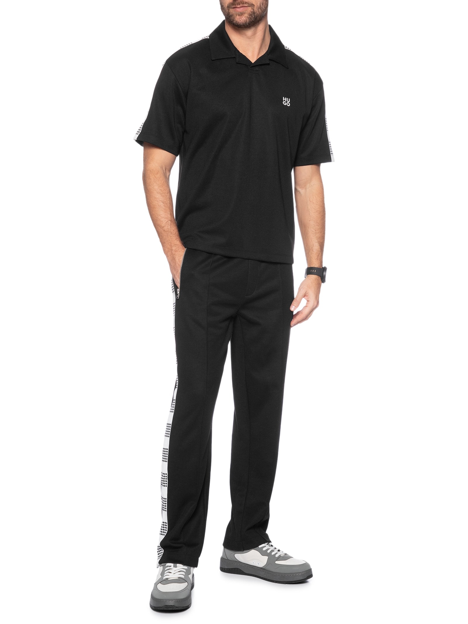 Polo Masculina Dalpars Preto Hugo