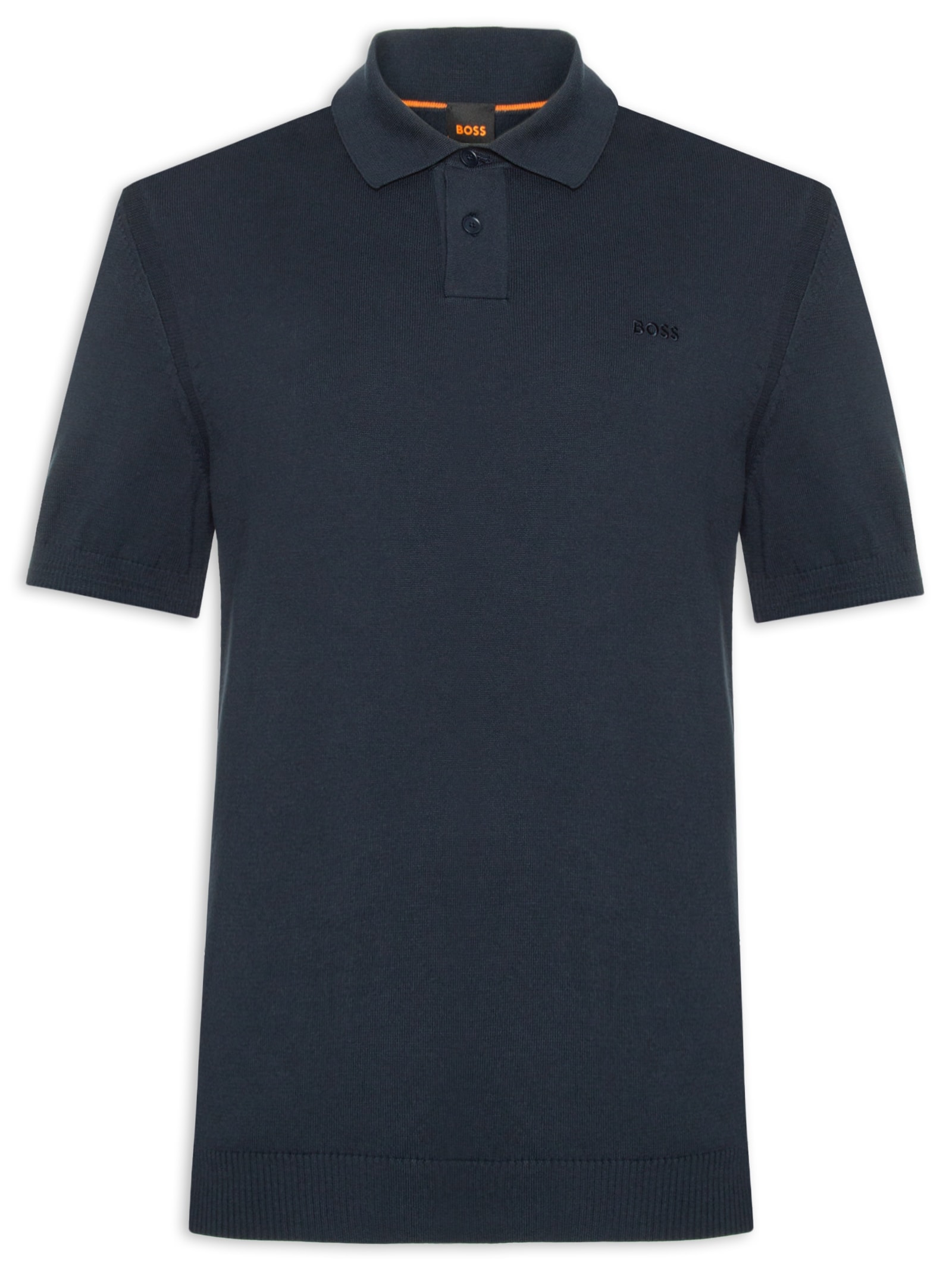 Polo Masculina de Tricô Leve Asac Azul Boss
