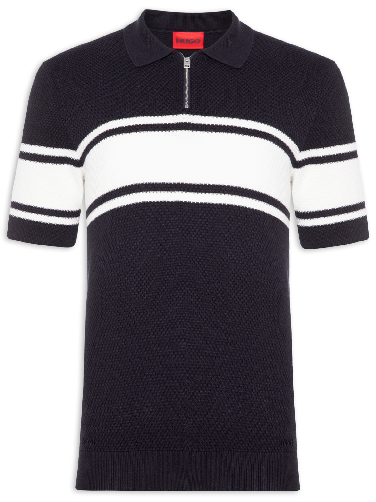 Polo Masculina De Tricot Sholton Azul Hugo