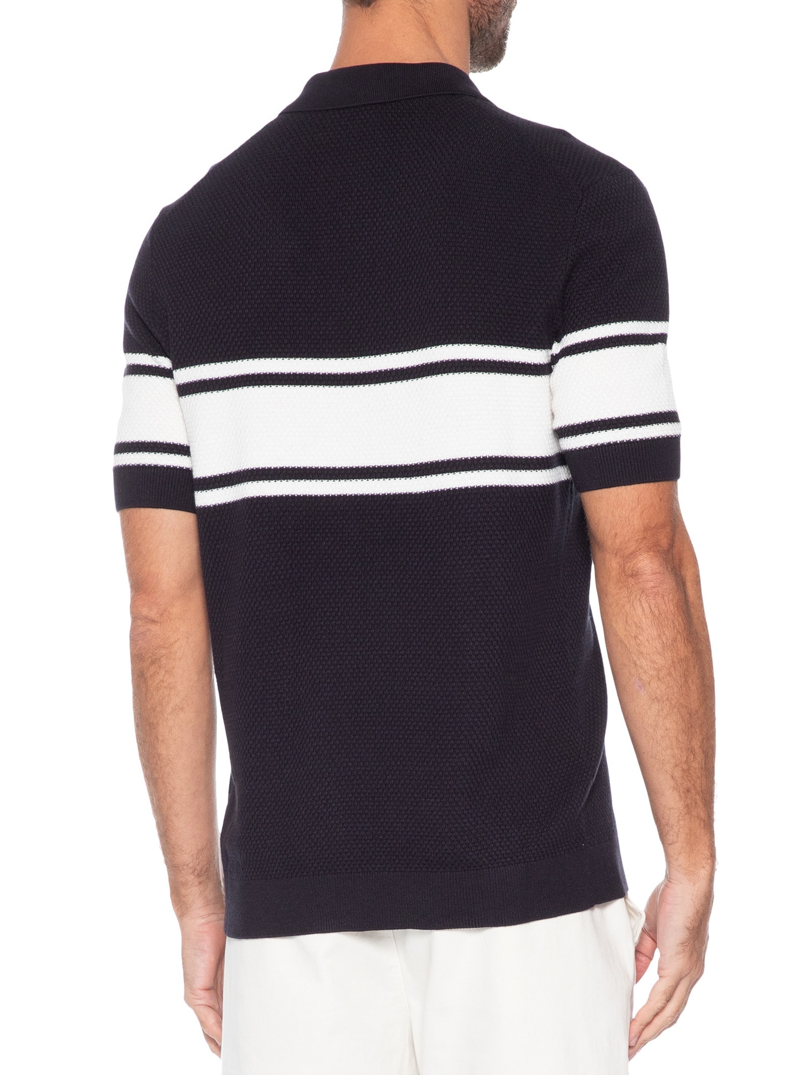 Polo Masculina De Tricot Sholton Azul Hugo