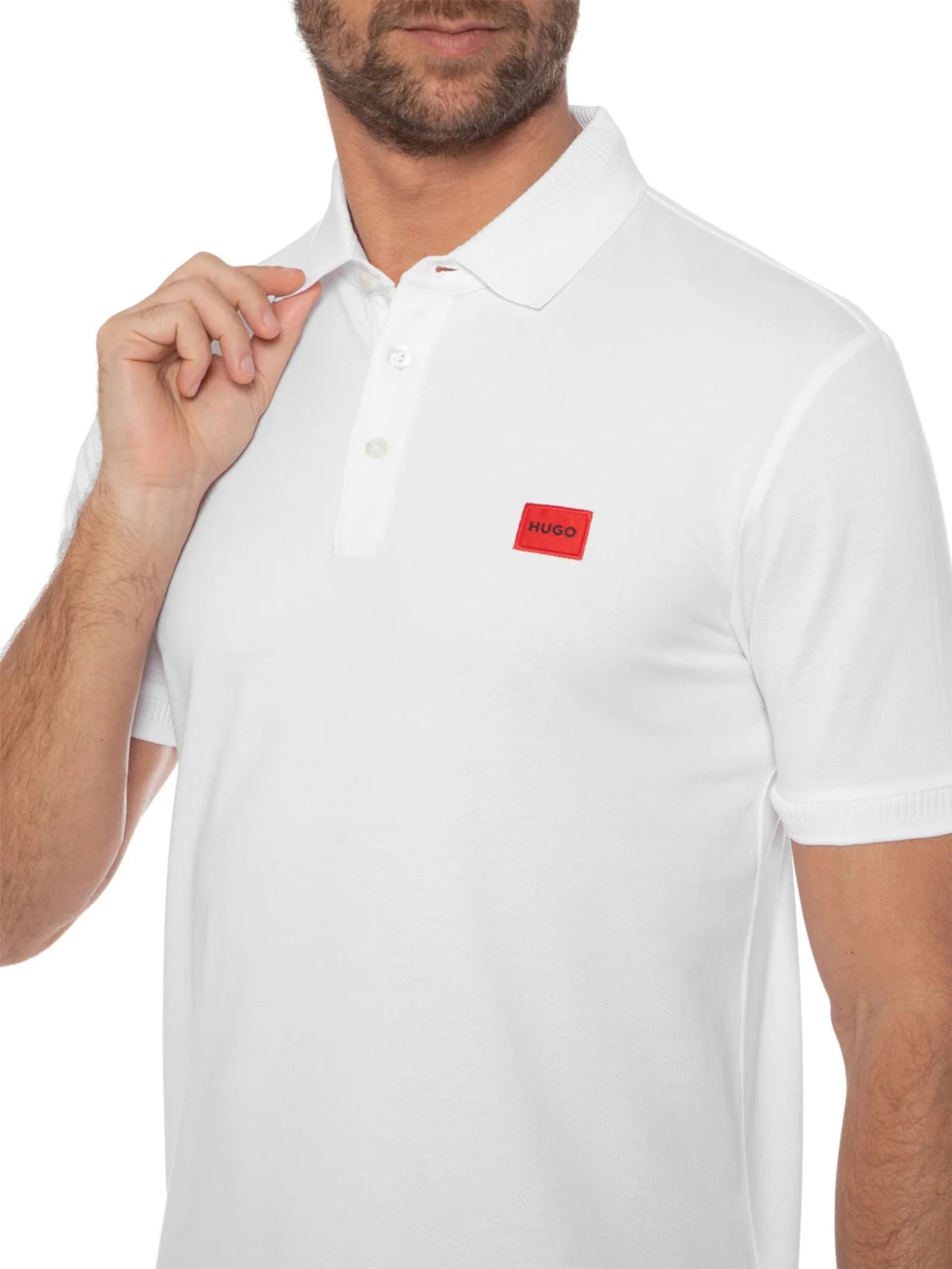 Polo Masculina Dereso Branco Hugo