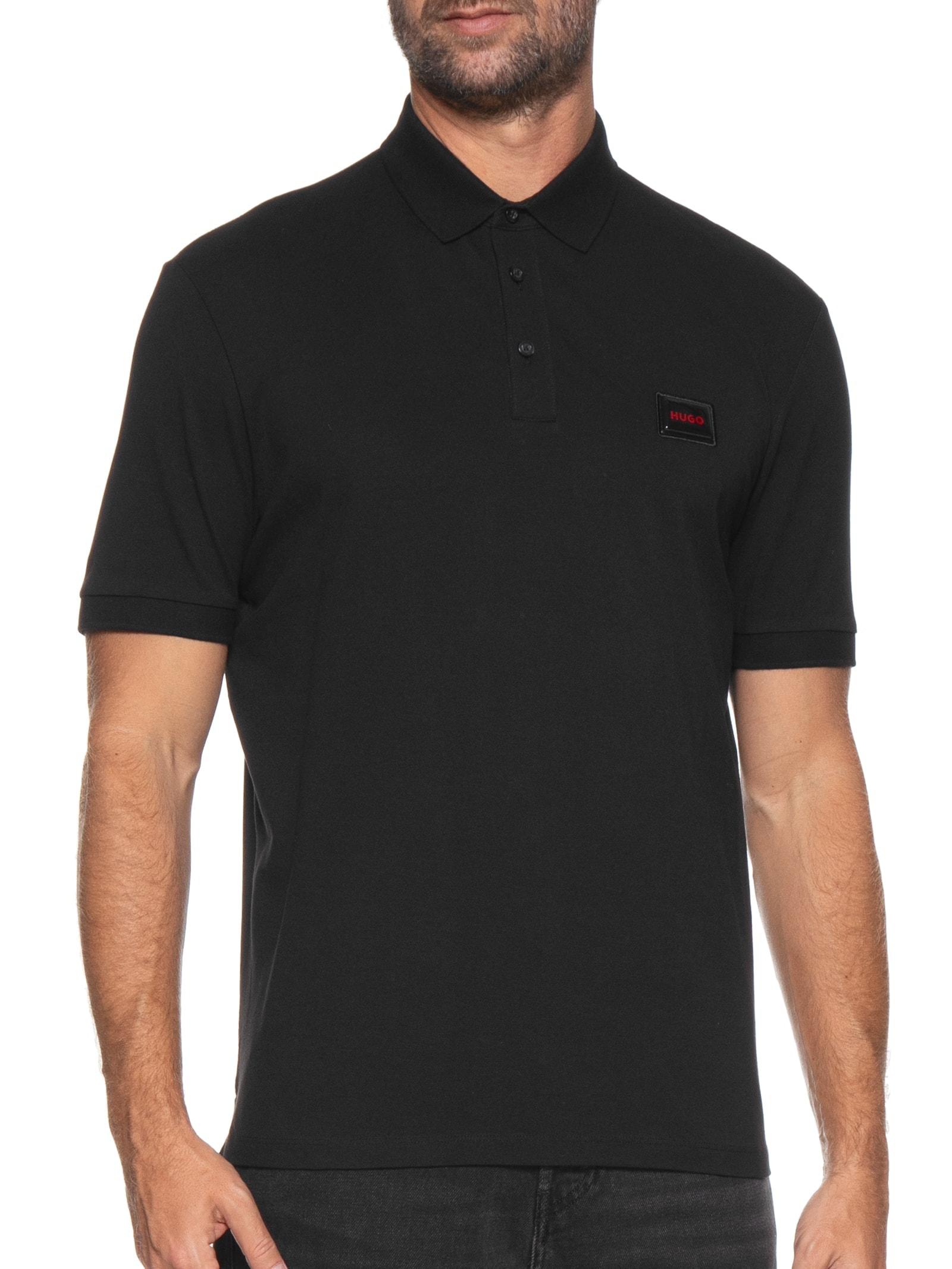 Polo Masculina Dereso Gel Preto Hugo