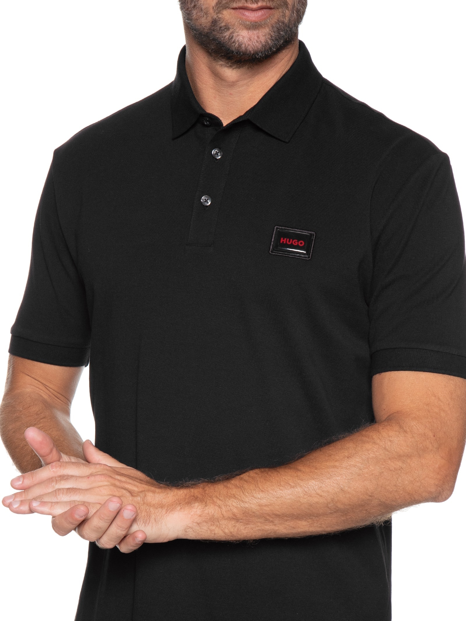 Polo Masculina Dereso Gel Preto Hugo