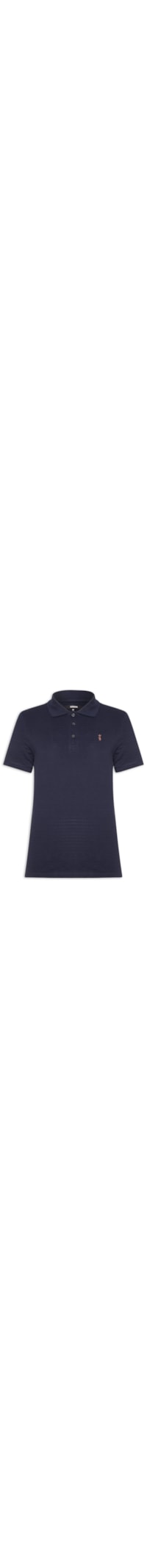 Polo Masculina Detalhe Camurça – Azul