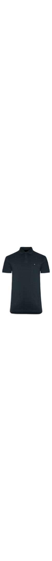 Polo Masculina Detalhe Interno - Azul