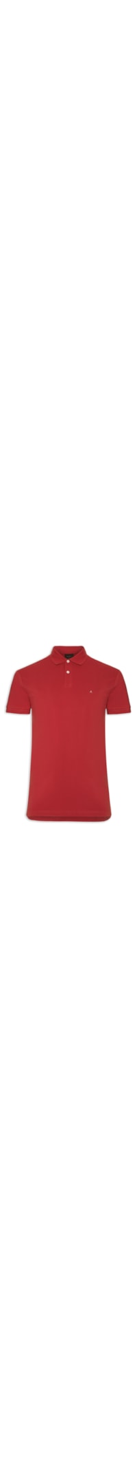 Polo Masculina Detalhe Interno - Vermelho