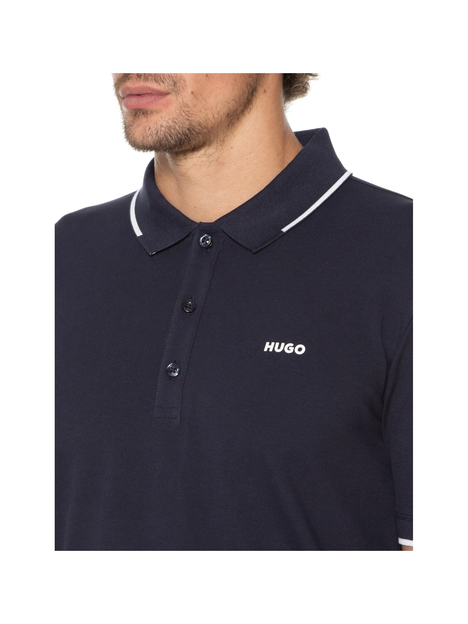 Polo Masculina Dinoso Azul Hugo
