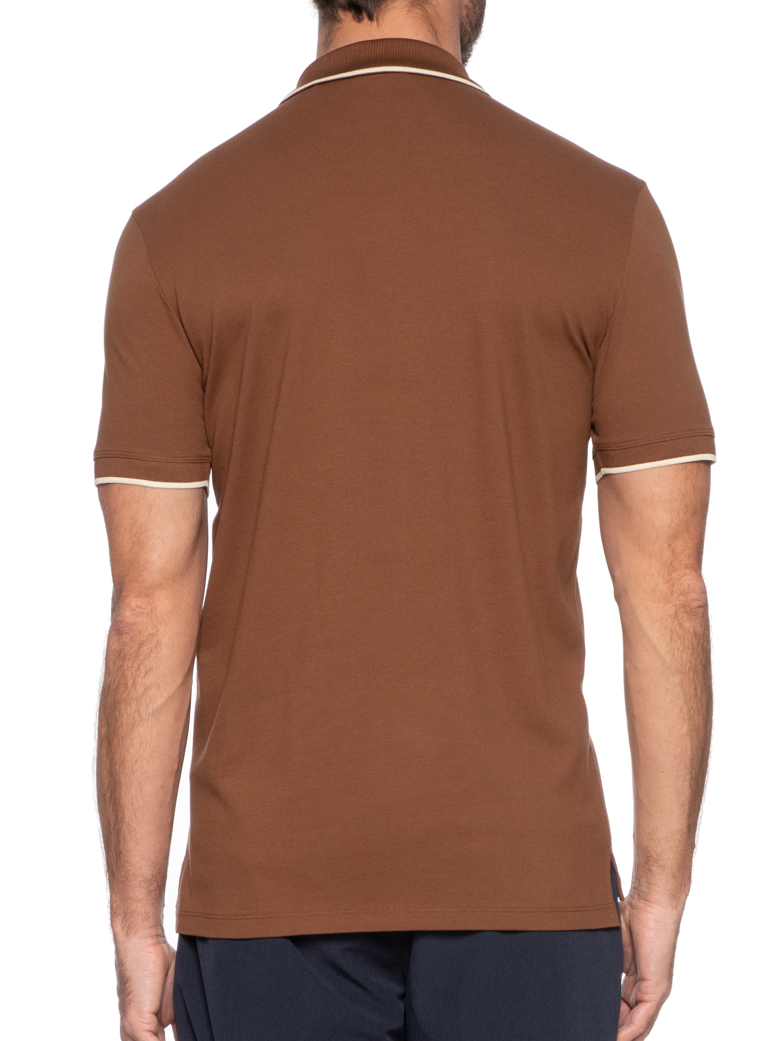 Hugo - Polo Masculina Dinoso - Marrom