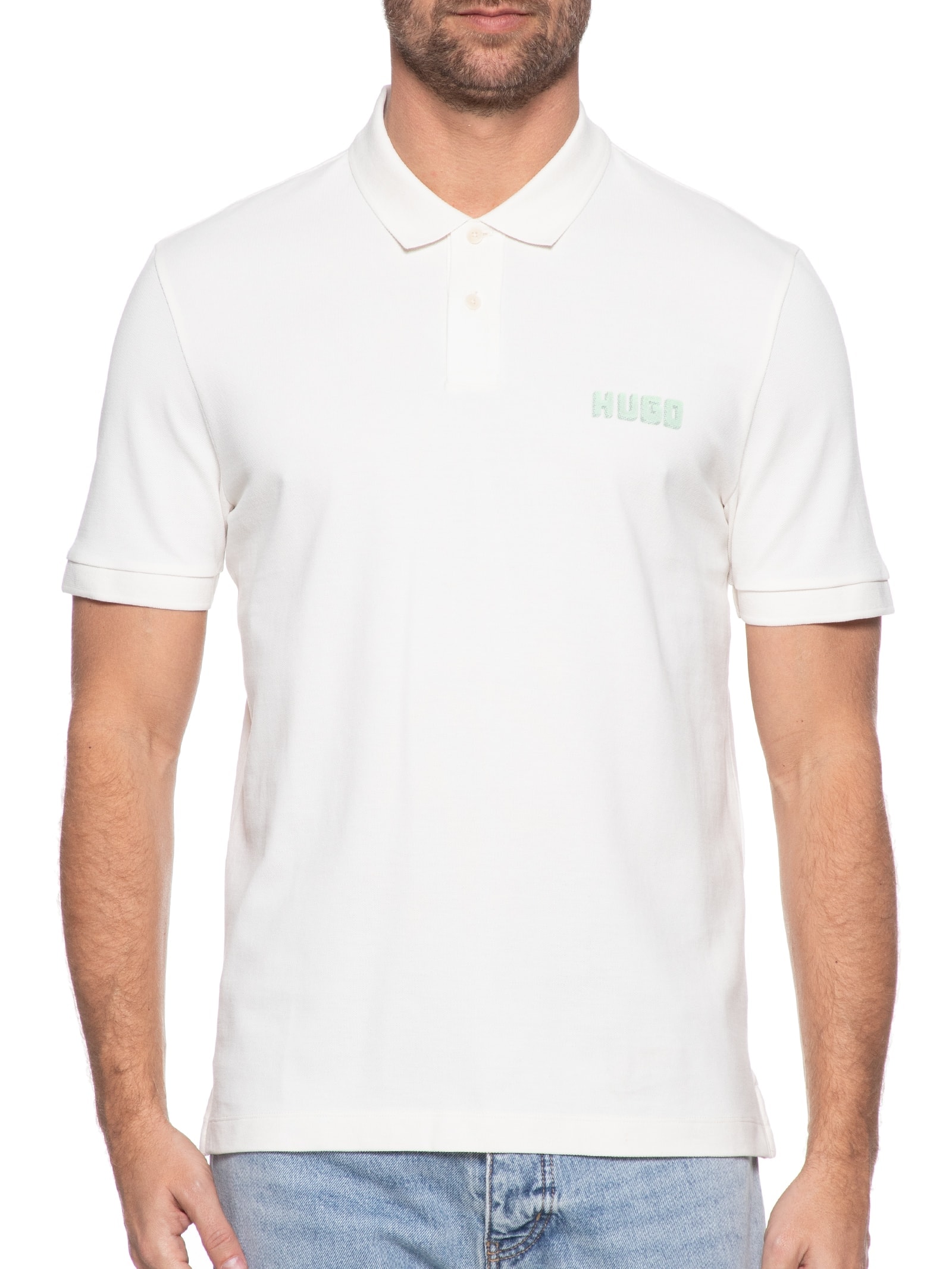 Polo Masculina Diqonos Off White Hugo