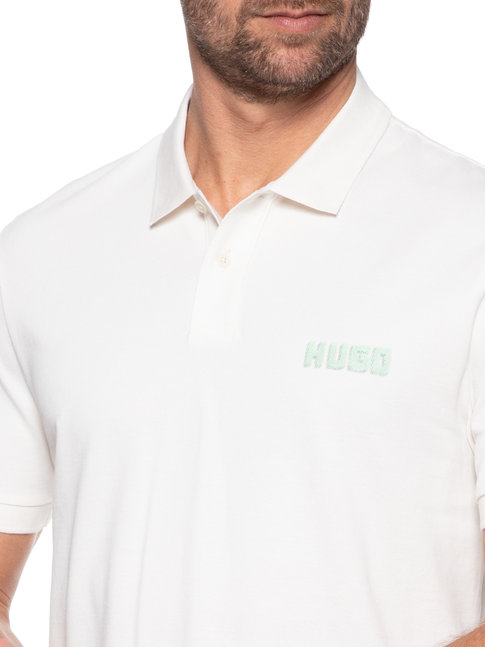 Polo Masculina Diqonos Off White Hugo