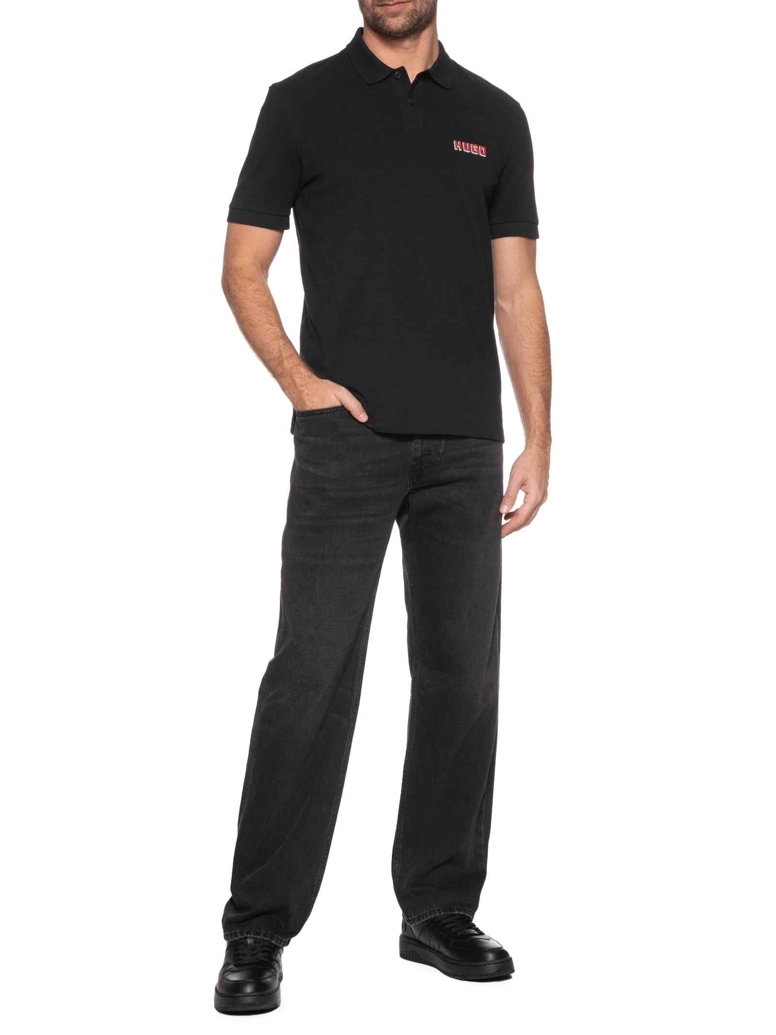 Polo Masculina Diqonos Preto Hugo