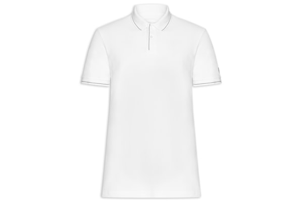Polo Masculina Em Algodão - Branco