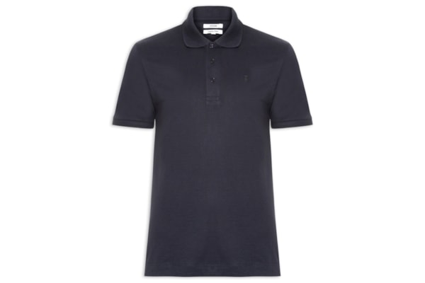 Polo Masculina Em Algodão Pima - Azul