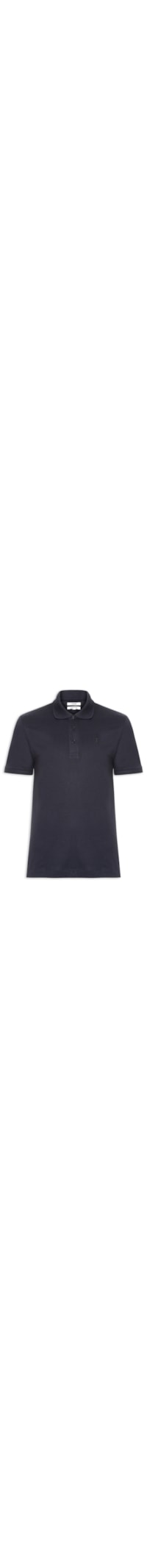 Polo Masculina Em Algodão Pima - Azul