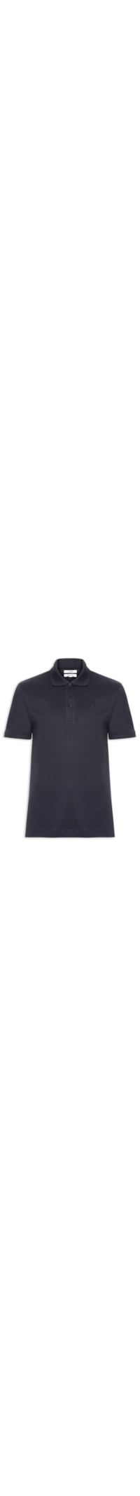 Polo Masculina Em Algodão Pima - Azul