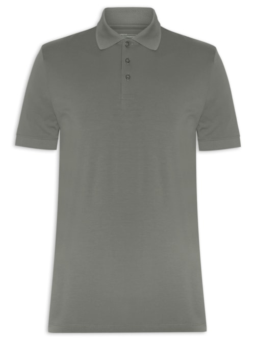 Polo Masculina em Algodão Pima Performing - Azul