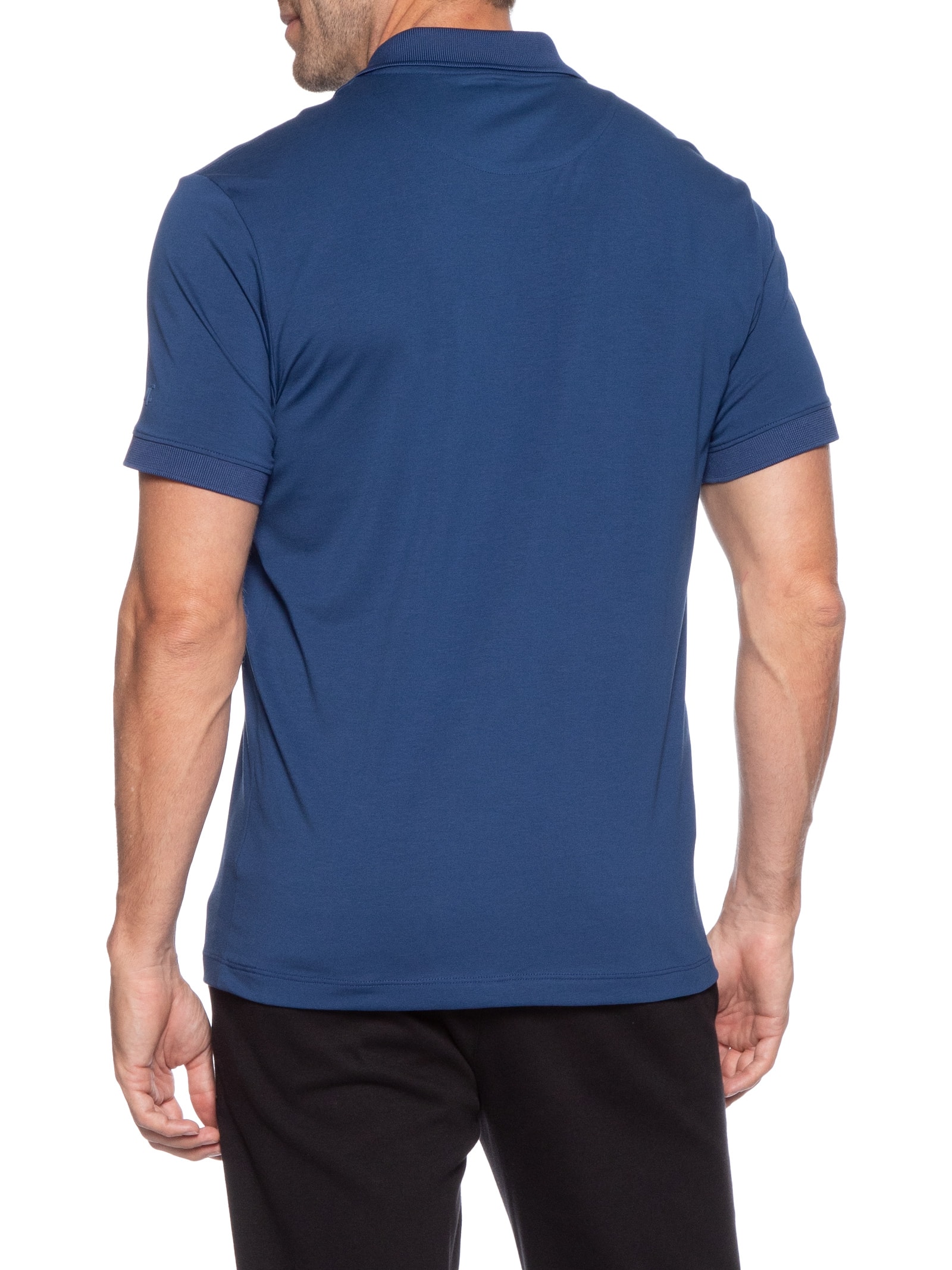 Polo Masculina em Algodão Pima Performing Azul Urban