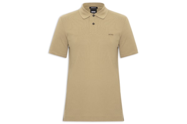 Polo Masculina Em Algodão Piqué Pallas - Bege