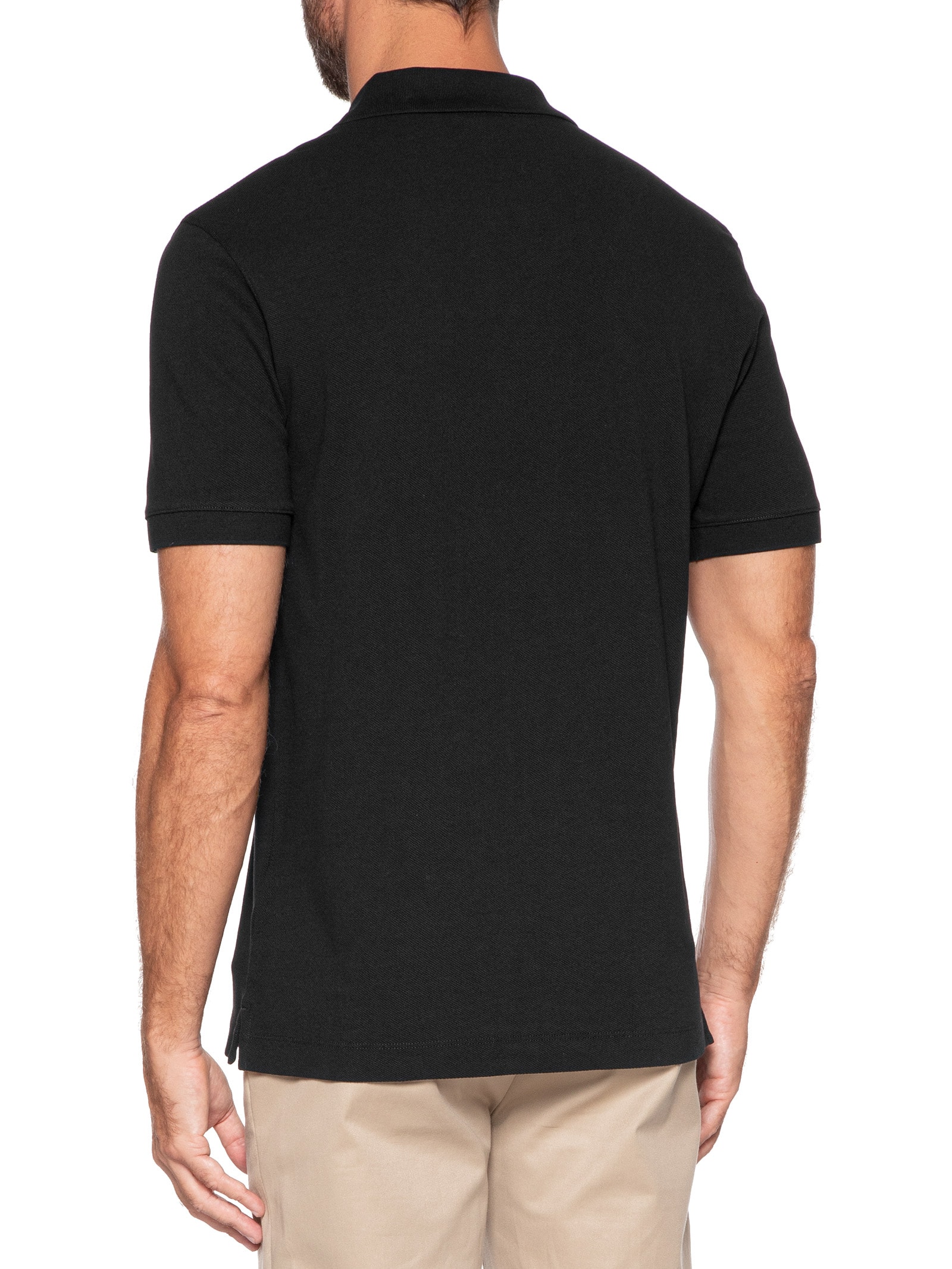 Polo Masculina Em Algodão Piqué Pallas Preto Boss