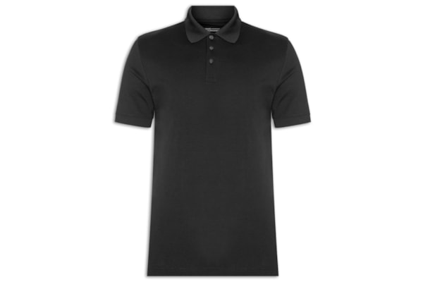 Polo Masculina em Algodãoa Pima Performing - Preto