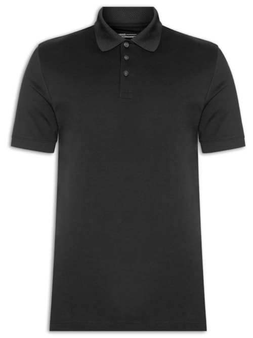 Polo Masculina em Algodãoa Pima Performing – Preto