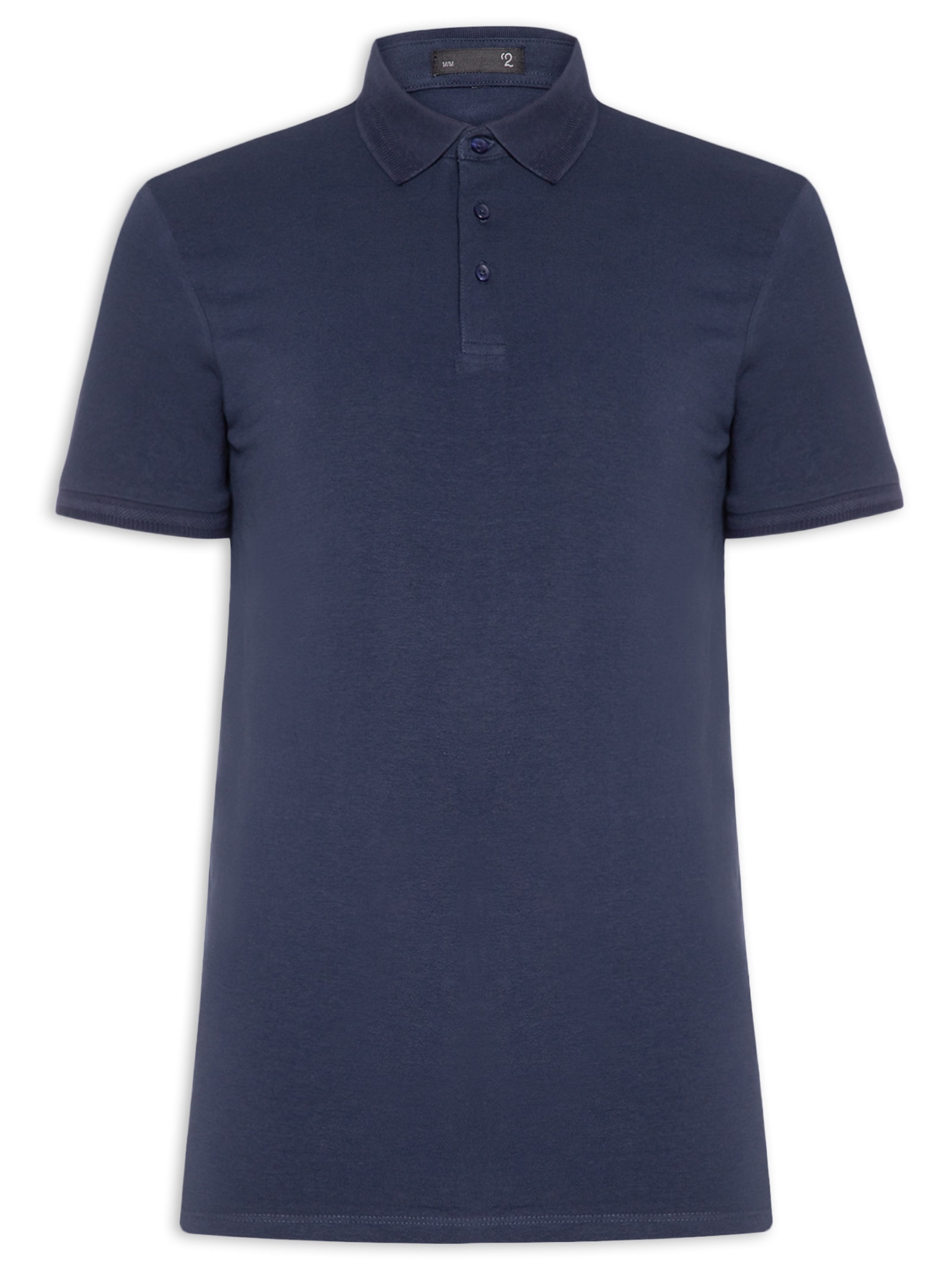 Polo Masculina Em Malha Azul '2 Essential