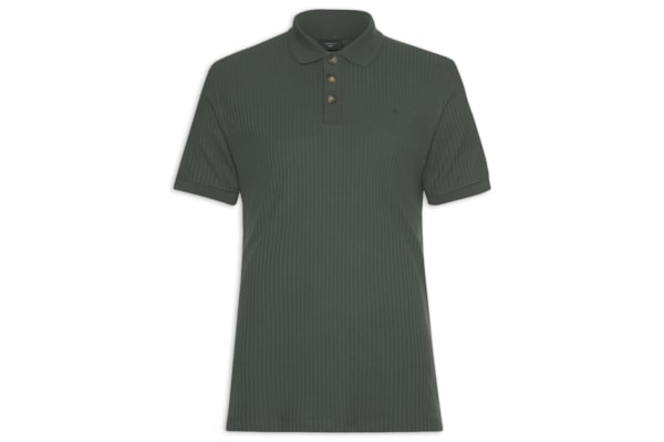 Polo Masculina em Malha Texturizada – Verde