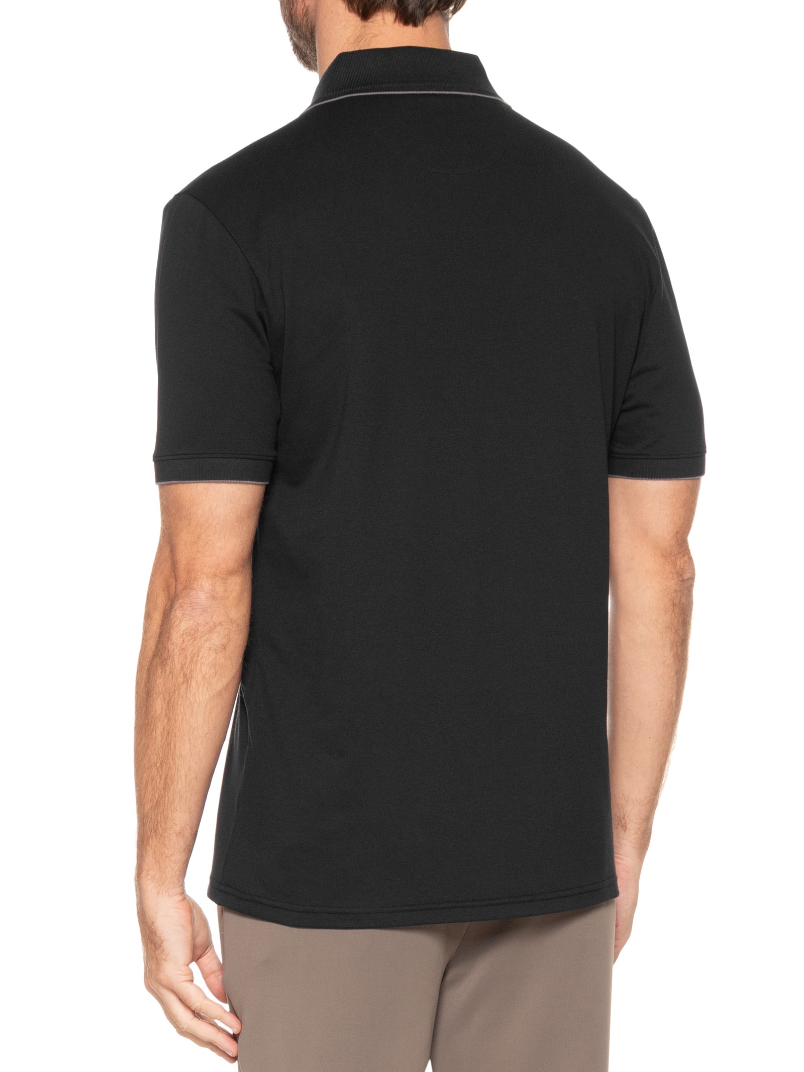 Polo Masculina Em Piquet Flex Preto Urban