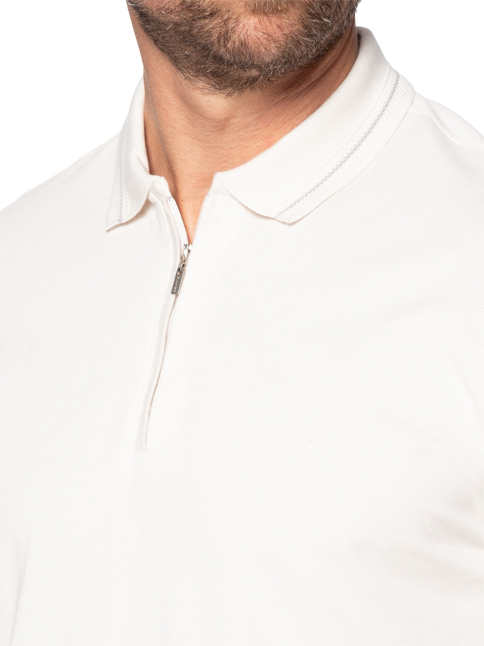 Polo Masculina Em Pìquet Gola Espinha Branco Aramis