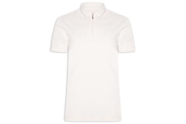 Polo Masculina Em Pìquet Gola Espinha - Branco