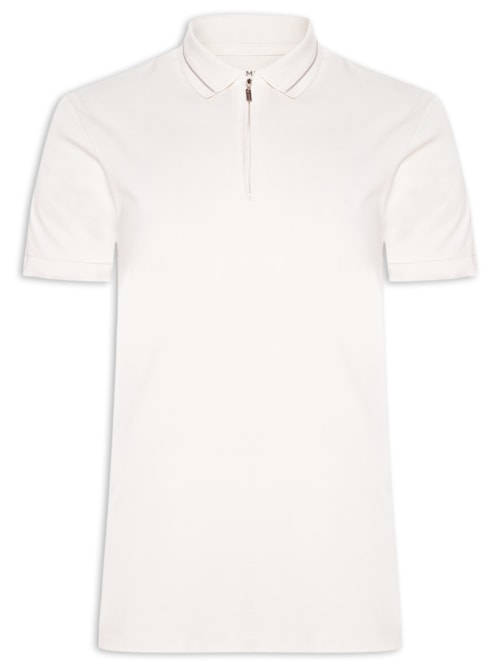 Polo Masculina Em Pìquet Gola Espinha – Branco