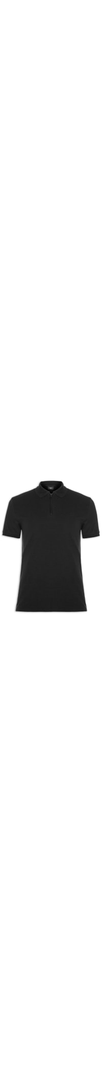 Polo Masculina Em Tecido Ottoman - Preto