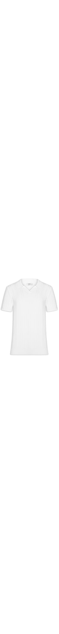 Polo Masculina Em Tricot Com Gola Colômbia - Branco