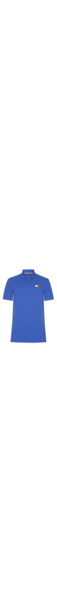 Polo Masculina Emblema Regular Fit Em Algodão - Azul