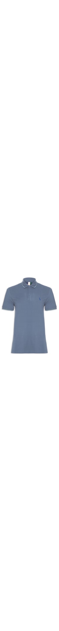 Polo Masculina Enxuto Novo Friso - Azul