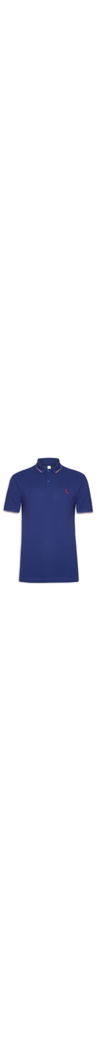 Polo Masculina Enxuto Novo Friso - Azul