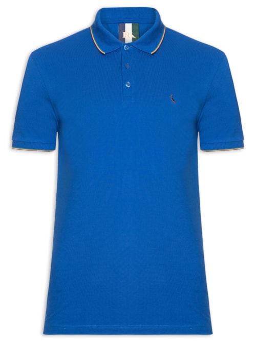 Polo Masculina Enxuto Novo Friso – Azul
