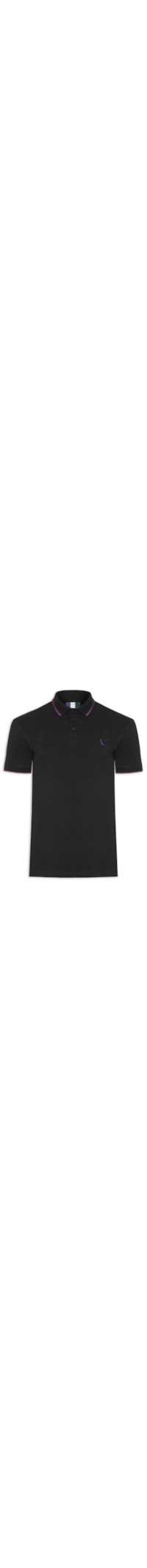Polo Masculina Enxuto Novo Friso - Preto