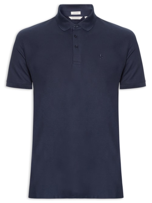 Polo Masculina Essentials em Algodão Pima – Azul