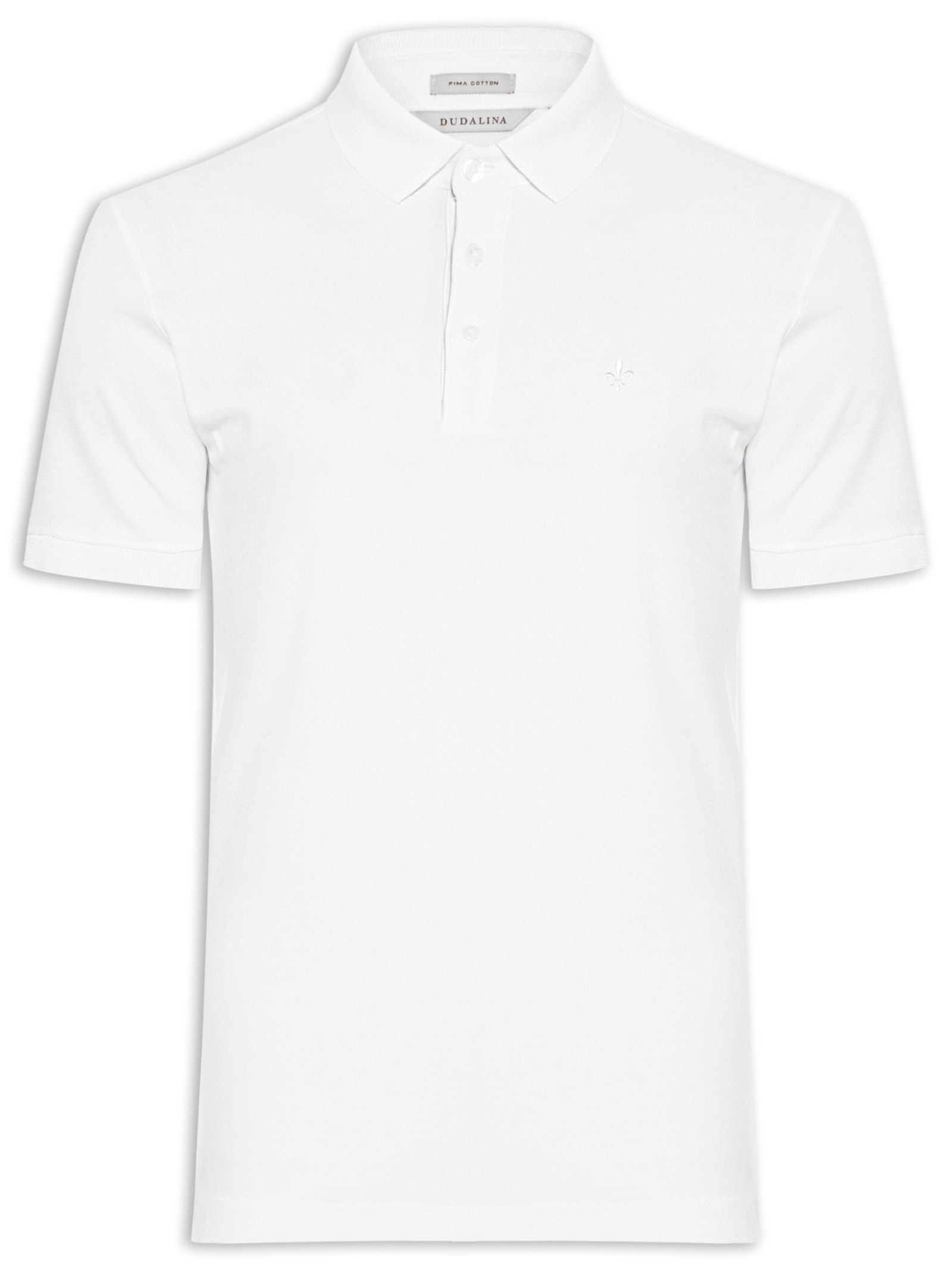 Polo Masculina Essentials Em Algodão Pima Branco Dudalina