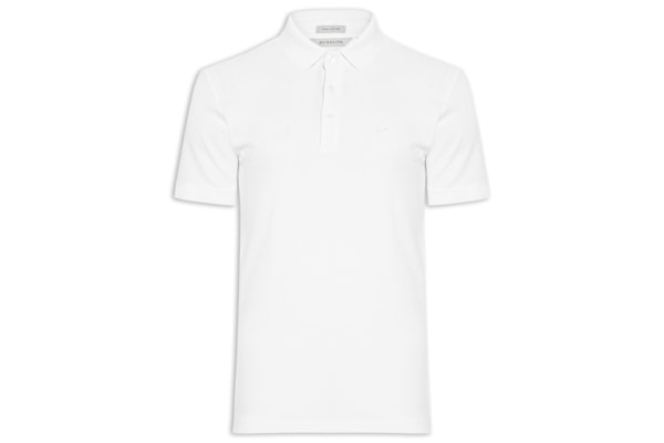 Polo Masculina Essentials Em Algodão Pima - Branco