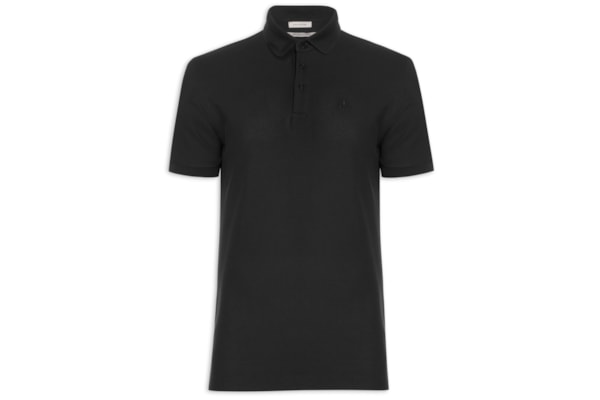 Polo Masculina Essentials Em Algodão Pima - Preto