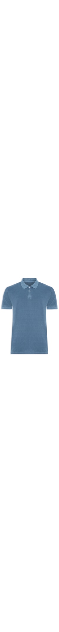 Polo Masculina Estonada - Azul