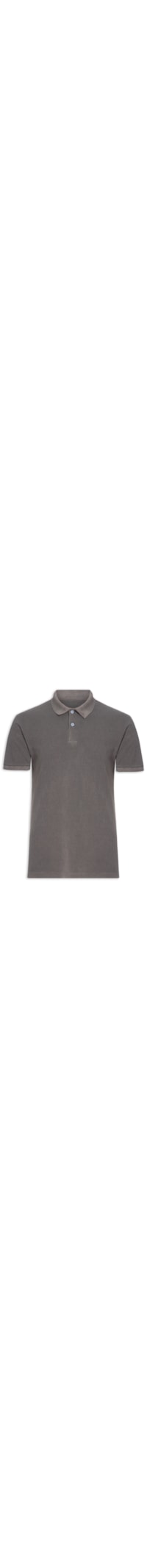Polo Masculina Estonada - Cinza