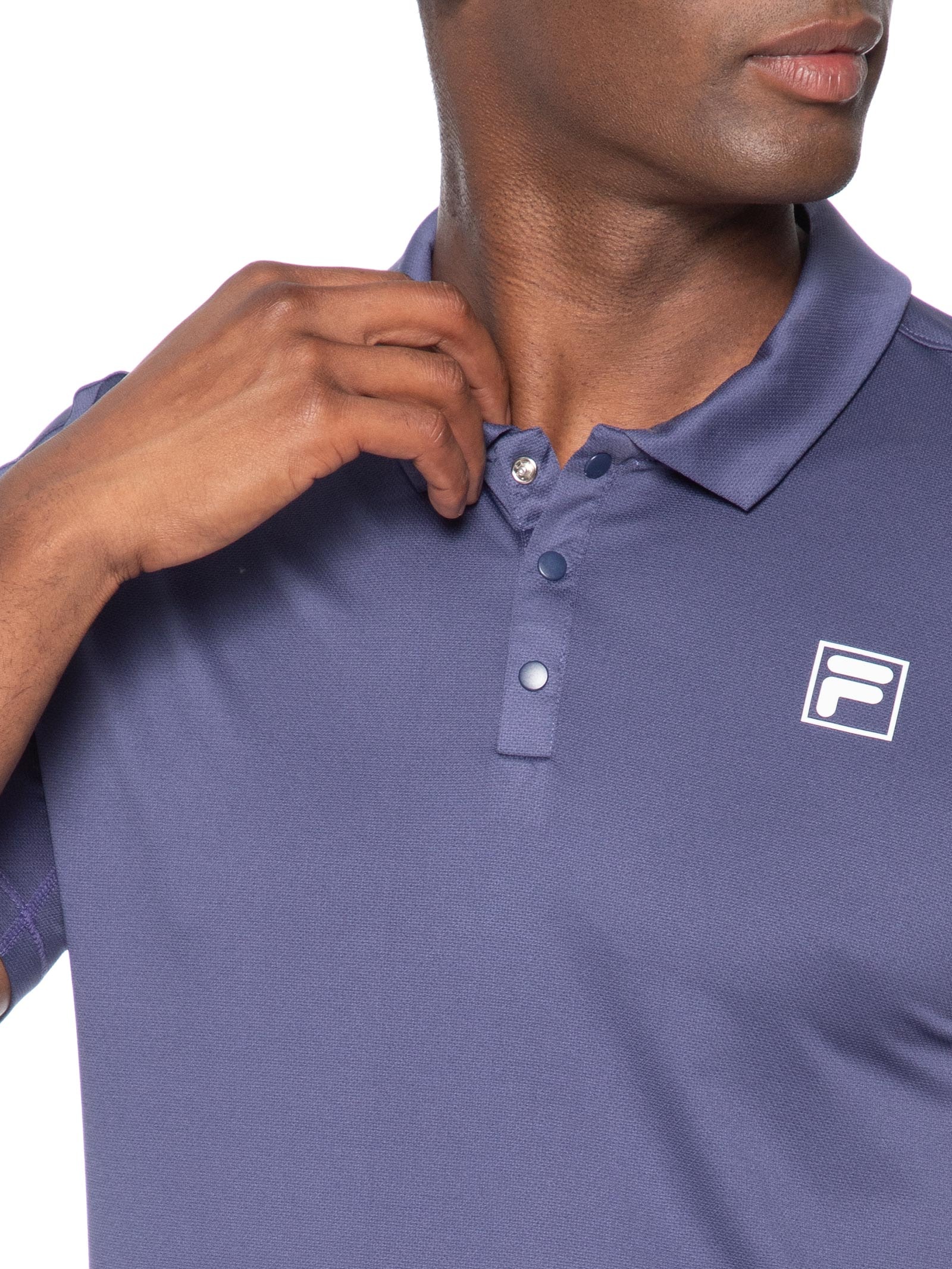 Polo Masculina Fila Tennis Line III Azul Fila
