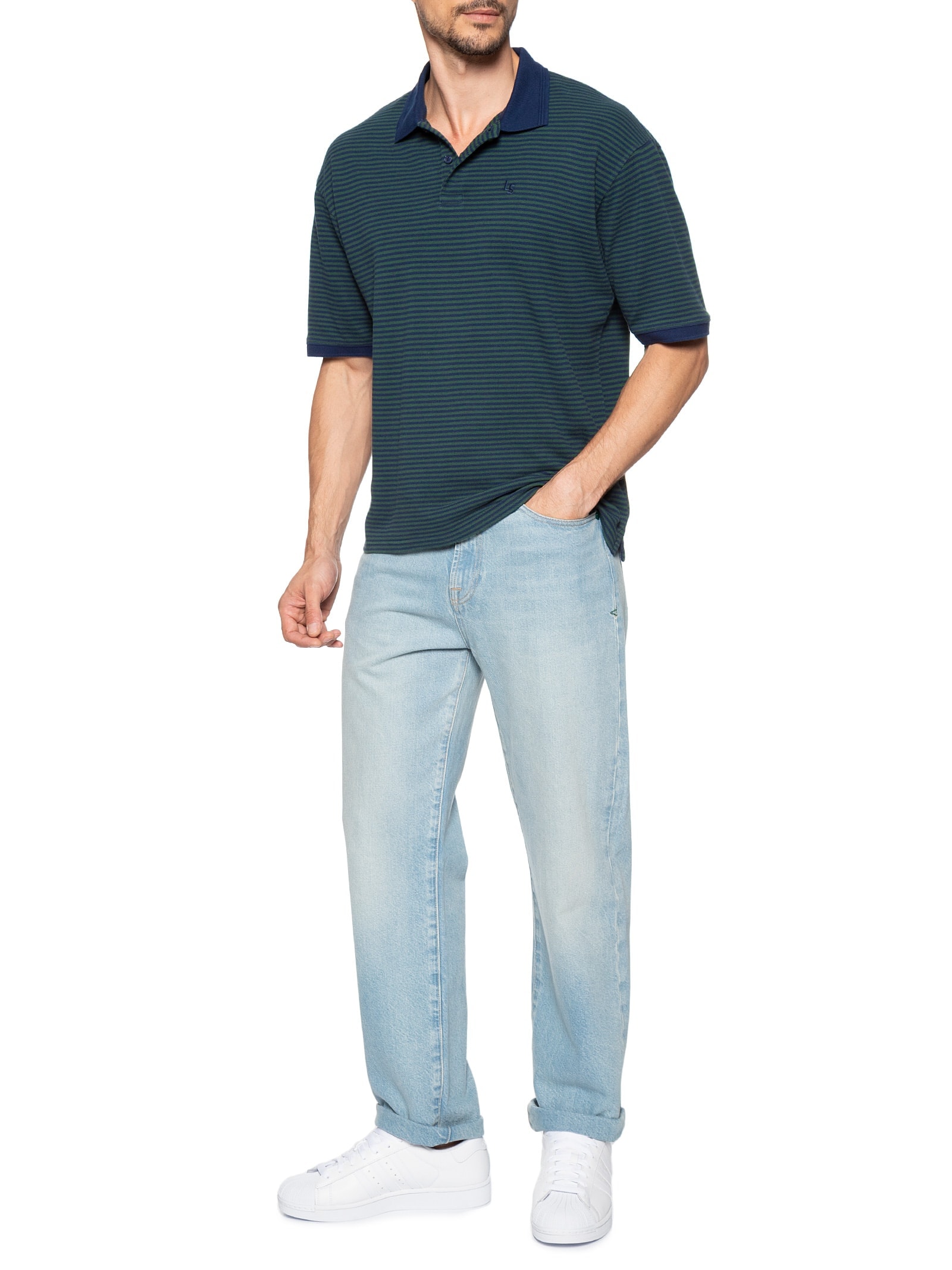 Polo Masculina Finn Boxy Verde Levi's